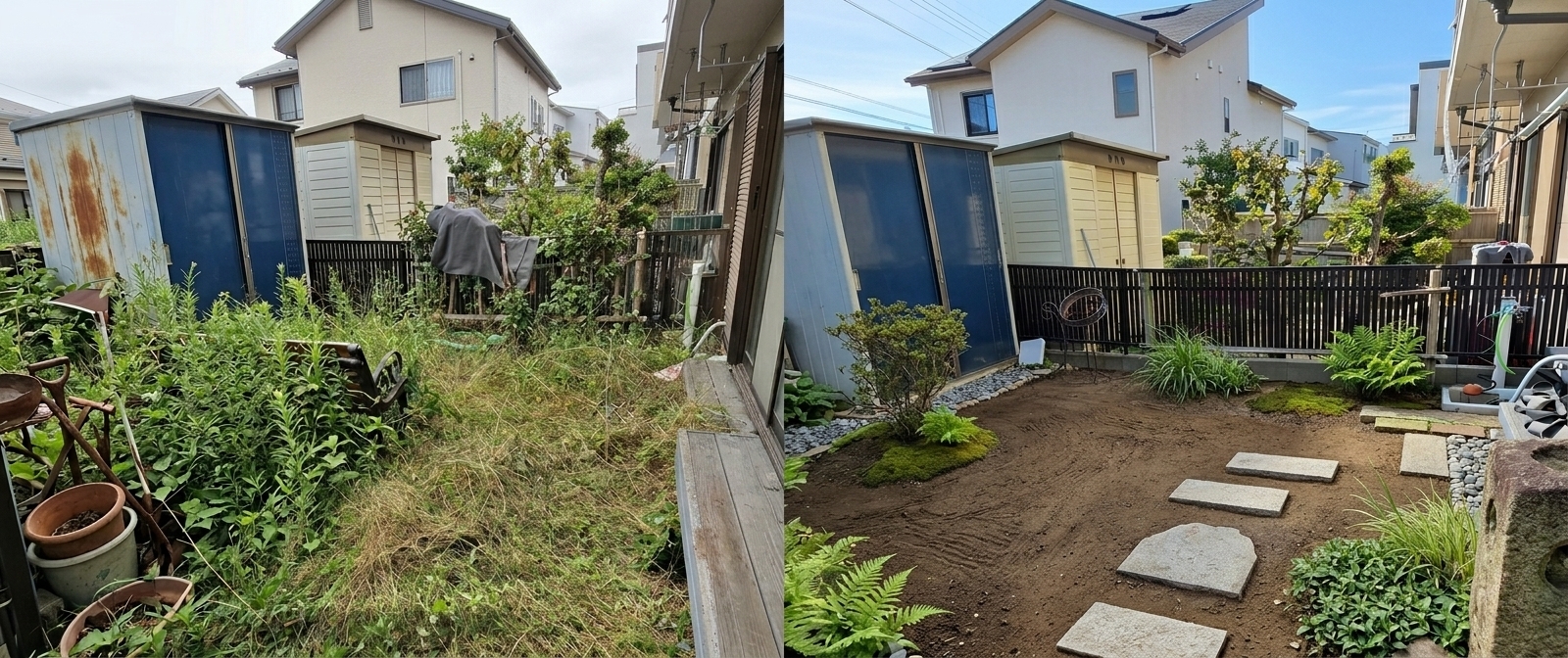 施工事例ページ ビフォーアフター作業写真